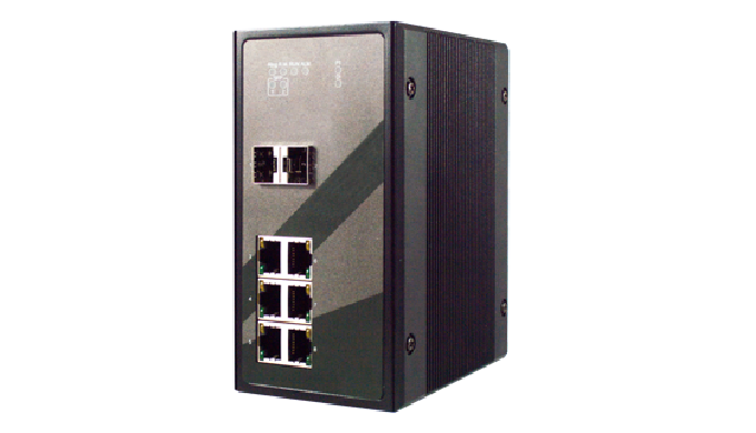 8-Port IEC 61850-3 certified Managed Gigabit switch with 2 SFP slots, IEEE1588v2 End-to-End Transpar...