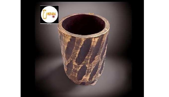 Flower vases. Item code: AHV905. Vase wood carving. Wooden flower vase in carving design in black wi...