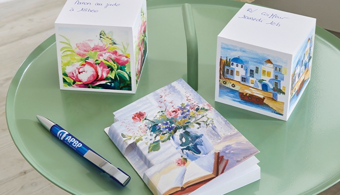 Bloc-notes cube et bloc-notes - Lot de 3
