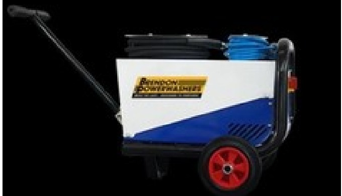 Mobile electric pressure washer.
