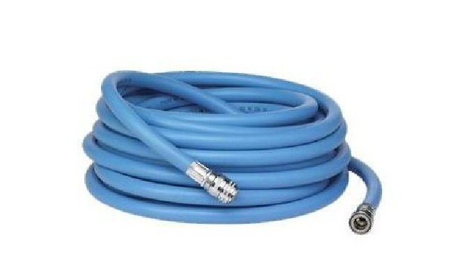 Tuyau 1/2 de couleur bleue, de longueur 15 mètres. Les coupleurs rapides 1/2 femelles Nito sont sert...
