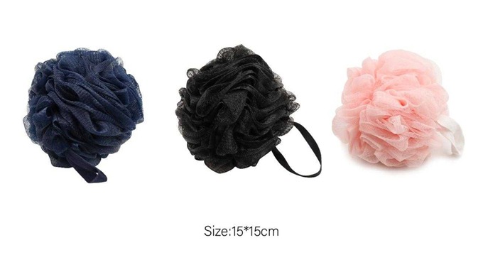 A versatile set of shower puffs and bubble gloves designed for gentle cleansing. Includes handle and...