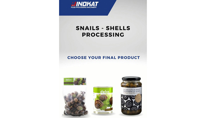 snail  - shell processing line  machineries