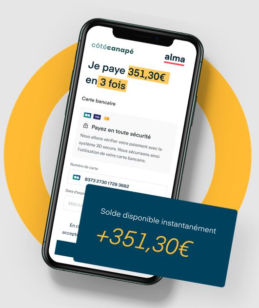Alma, le paiement en plusieurs fois simple et garantie, vous propose une offre de paiement en 2, 3 o...