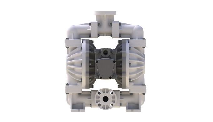 NIEUWE 1 pneumatische pomp. Gemaakt van kunststof (PP/PVDF/GELEIDEND POLYPROPYLEEN) membranen in Bun...