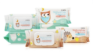 [ K-Mom Baby Wet tissue_premium Embo ] 99.8% purified water & all natural plant extracts! K-Mom's Na...