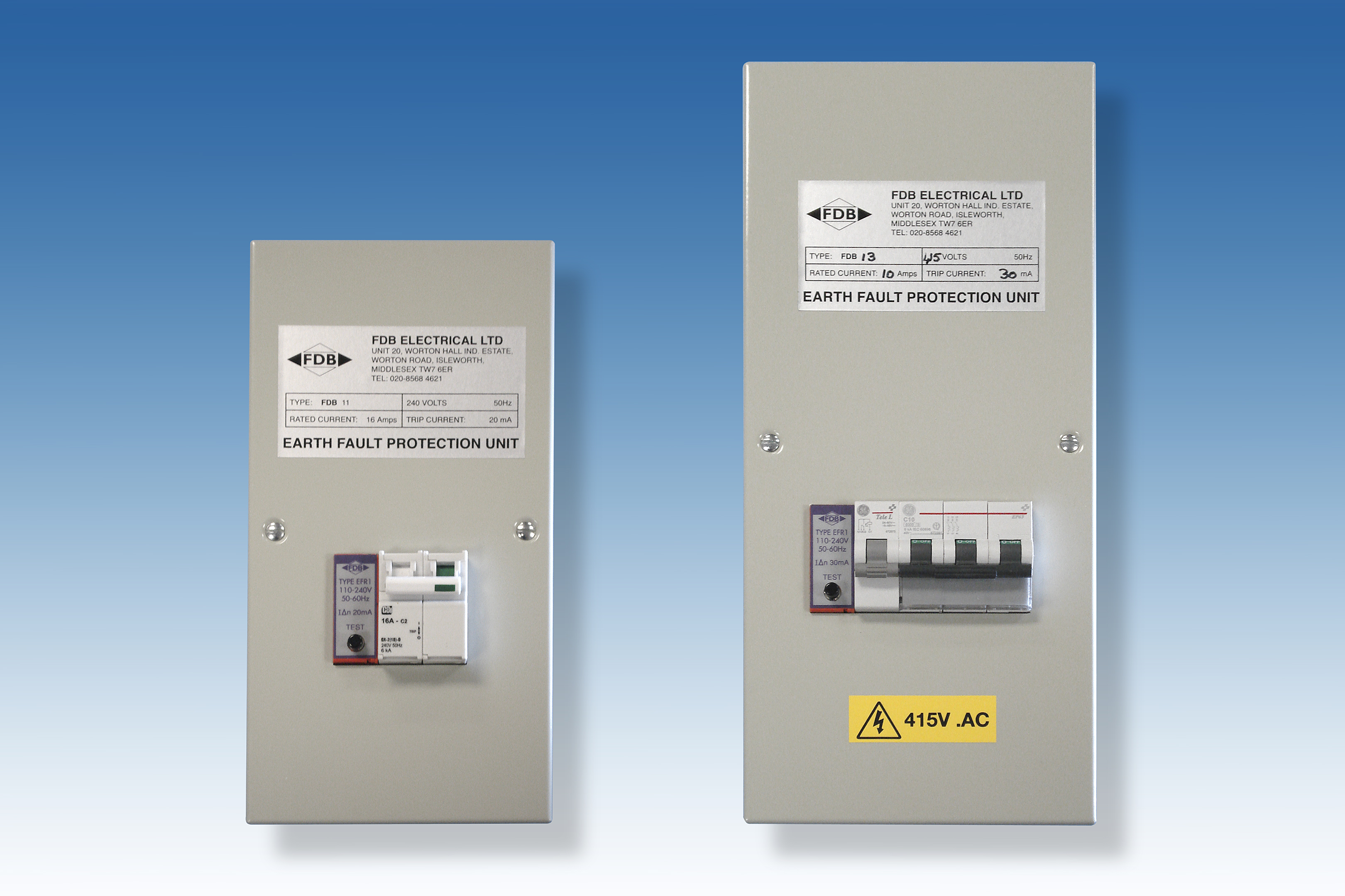 The FDB11 and FDB13 electrical protection units from FDB Electrical comprise a complementary series ...