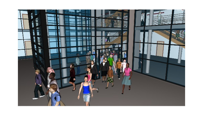 Pathfinder, simulation dynamique de flux de piétons dans des bâtiments