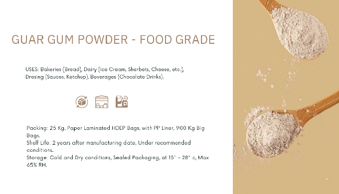 Exporter of fast hydration Guar gum powder, guar gum powder industrial grade and food grade. PRODUCT...
