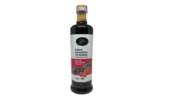 Crème balsamique de Modène aux fruits rouges.