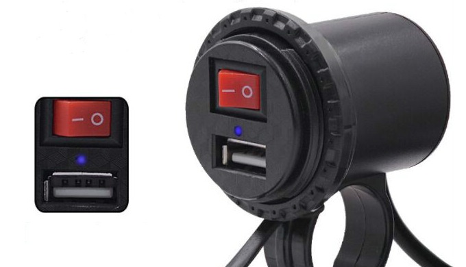 Name: Motorcycle Usb Mobile Charger Model: HX-833A1 Gross product weight: 75G Net weight of product:...