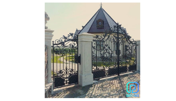 Decorative wrought iron patterns are put together to make the main gate more stunning and grandeur. ...
