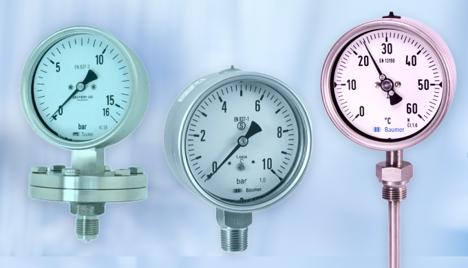 Zebco provides Baumer instruments, such as pressure gauges, transmitters, temperature gauges, and fl...