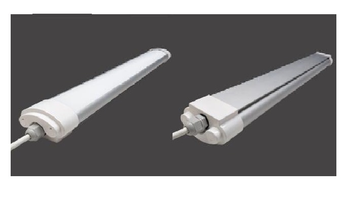 IP65 Tri-proof LED Linear Light Materials:Aluminum Shell+PC Cover+IP65 End Caps PC Cover: Transparen...