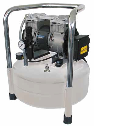 Compresor fara ulei, silentios, rezervor 24 l, zgomot 59 Db, regulator presiune, debit de aer la ies...