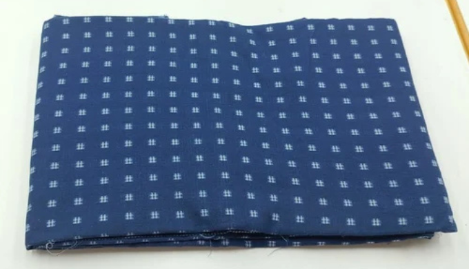 Navy Blue Double Cloth Cotton Poplin Fabric for Apparel Manufacturing This navy blue double cloth co...