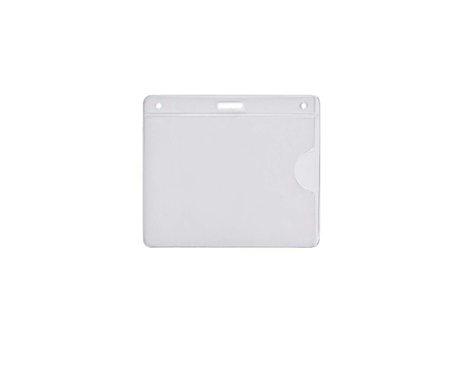 4-1/4 x 3-5/8 side load badge holder with thumbcut