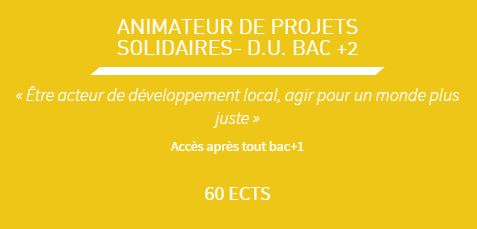 IFF Europe propose désormais un Diplôme Universitaire Bac+2 Animateur de Projets Solidaires dans le ...