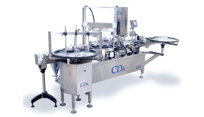 The E-Fill, designed by CDA USA, allows the filling, screwing and labeling of products in one machin...