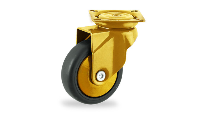 Swivel castor 125mm castor with threaded stem