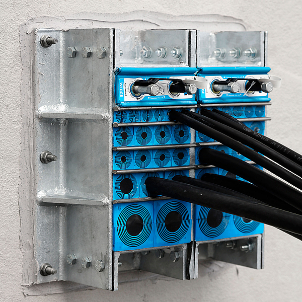 The new Roxtec GKO is a flanged, bolted together metal frame that is used with Roxtec sealing module...