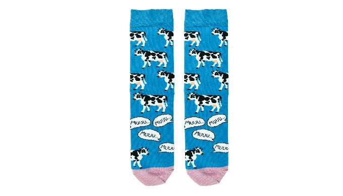 Colorful cow socks