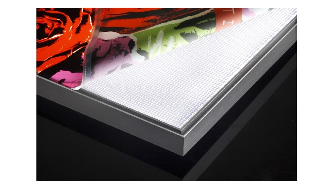 Slimmest Modern Style Light Box FLS20L. There is no visual frame looking from front which this provi...
