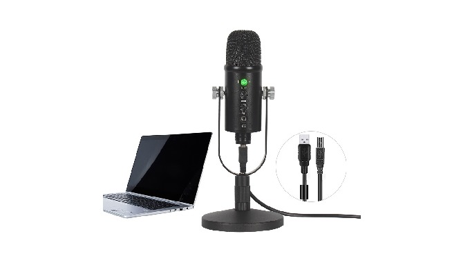 GONSIN Professional Metal Voice Recording Usb Condenser Mic Studio Microphone For Podcast Gaming Dir...