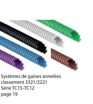 Gaines annelées en PVC SERIE TC15