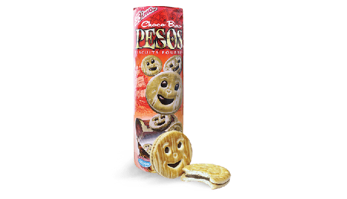 Choco Pesos Biscuit fourré au chocolat Régalez-vous avec notre biscuit fourré au chocolat, en forme ...