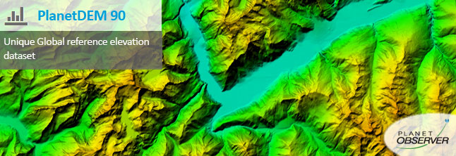 PlanetObserver propose PlanetDEM 90, un Modèle Numérique de Terrain totalem...