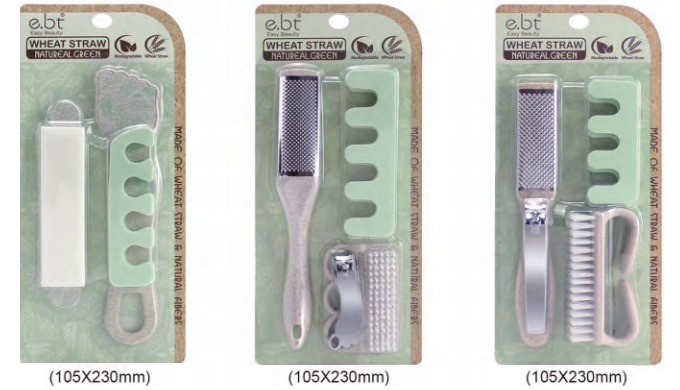 Eco-friendly pedicure and nail care sets made with wheat straw and natural fibers. Each set provides...
