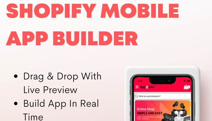 Appokart is a drag-and-drop zero-coding Shopify mobile app builder with the help of which you can bu...