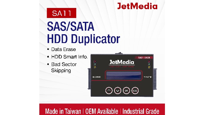 JetMedia SA11 18G/min SAS Server SSD/NGFF/mSATA Eraser Duplicator Company Introduction JetMedia’s mi...