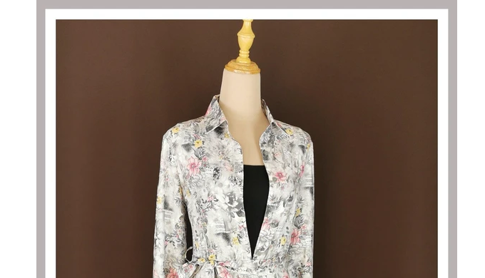 Full Length Shirt dress with waist belt and pockets Fit Type: Regular Fit Closure Type: Button-front...