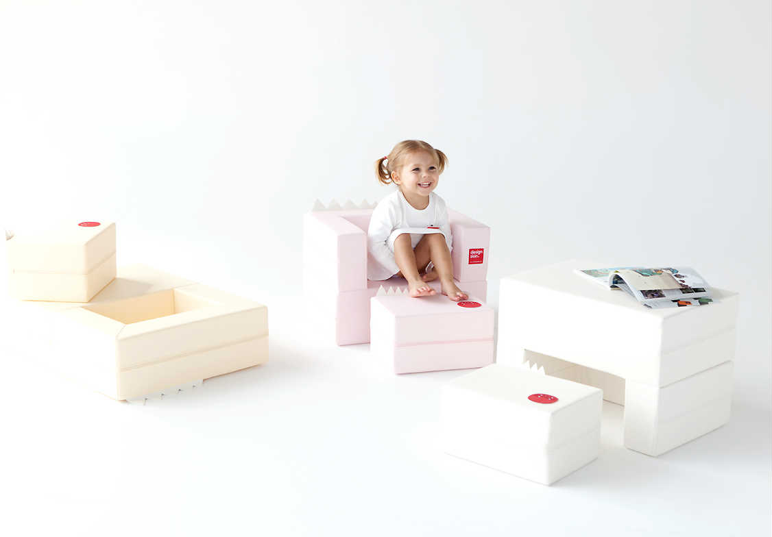 Cake sofa is DesignSkin's Kids Transformable sofa. Cake Sofa's default form is a high-quality sofa b...