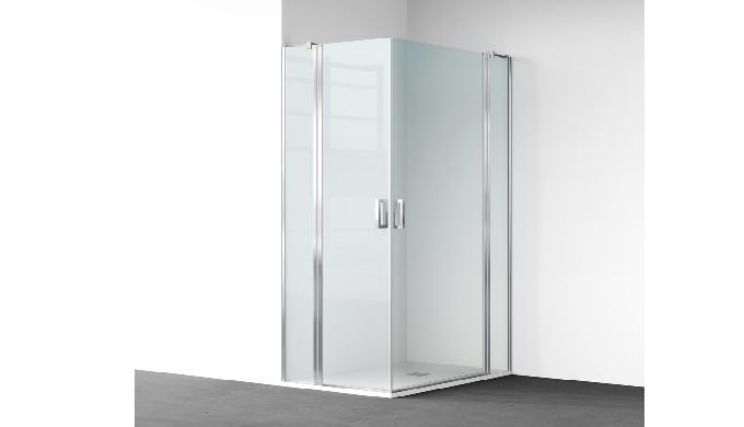 A60 pivot shower enclosure with 6mm tempered safety glass (EN 12150). Sleek profile with clean lines...