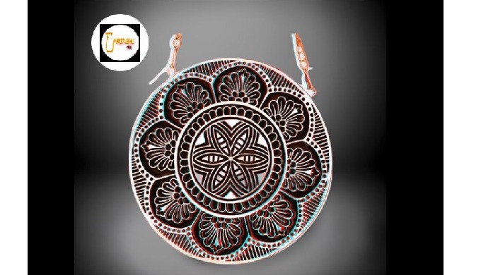 Wall art decor. Item code: AKI048. Wall art accent wood. Round shape, hand carved, hand painted. Dia...