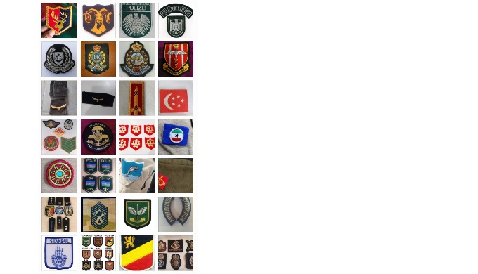 Uniform Badges, Hand Embroidery Badges, Machine Embroidery Badges, Rank Badges, Grogets(Coller Badge...