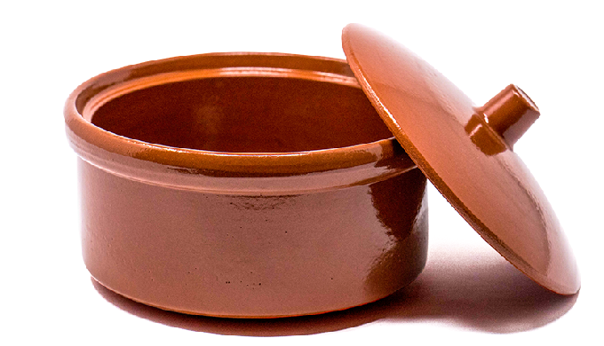 Cocot de 17cm para hacer presentación en mesa con tapa incluida.