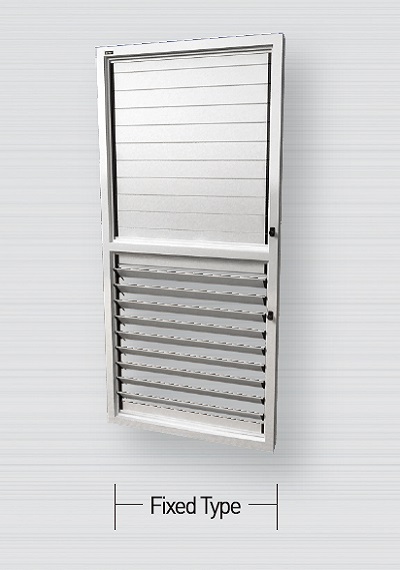 Louver 2Fix Fixed Type Color : Optional Materials : uPVC