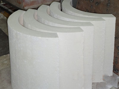 The insulating cylindrical segments can be used in Hot phase of the furnace in gas heated furnace.