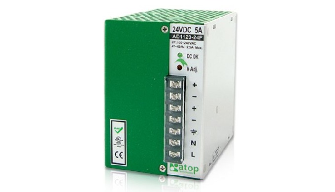 120W/5A - 24 VDC DIN-Rail Power Supply Input Input Voltage.............100~240VAC/120~370VDC Input F...