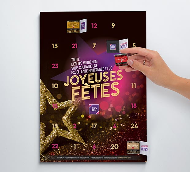 Calendrier de l'Avent Maxi A3 Etoile de CREIDEO 