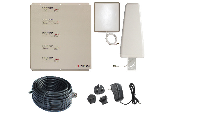 Amplificatore di segnale 5Vie a 800/900/1800/2100/2600MHz ad un'uscita.
