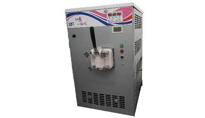 Cette machine à glace à l'italienne 1 ou 2 parfums est conçue pour les petits commerces ( boulangeri...