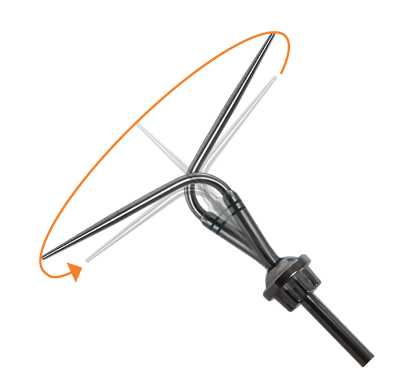 Plugger din otel flexibil pentru instrumentul de obturare HotTip care se bazeaza pe compactarea vert...