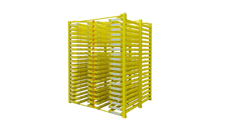 Rack MAGNUS – innovative rack for holding in storage residual tables