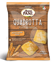 PANE MORBIDO CONFEZIONATO QUADROTTA A LUNGA CONSERVAZIONE