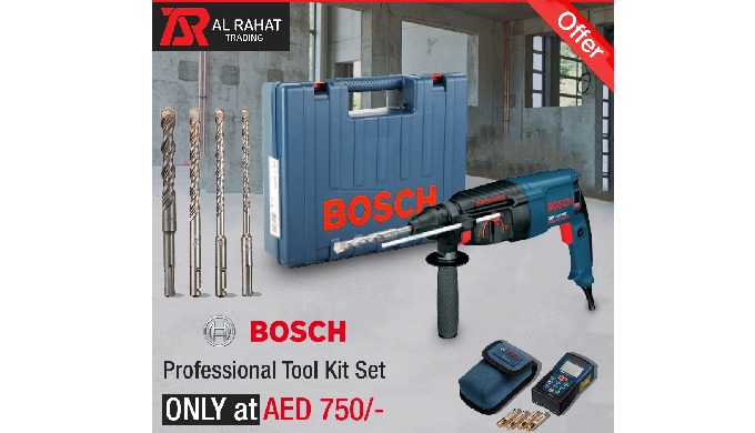 Buy BOSCH Professional Tool Kit SET only at AED 750/- only at Al Rahat Trading Co. LLC store. In thi...